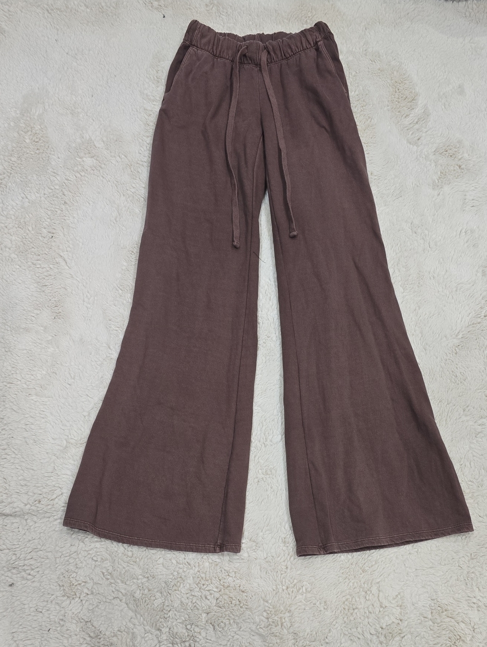 Urban Outfitters Wide Leg Drawstring Pants in Chocolate Brown